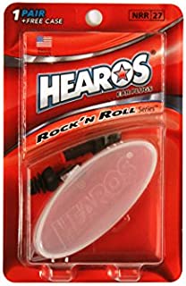 Hearos Earplugs Rock'n Roll Series with Free Case, 1-Pair Foam