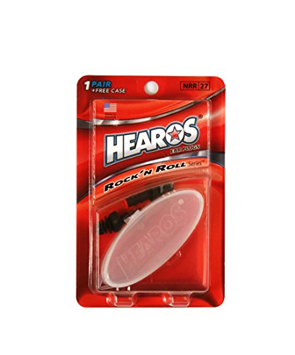 Hearos Earplugs Rock'n Roll Series with Free Case, 1-Pair Foam