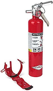 Amerex B417T, 2.5 Pound ABC Dry Chemical Class A B C Multi-Purpose 2.5 Pound Fire Extinguisher with Wall Bracket