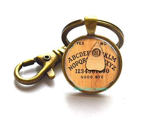 Ouija Board Keychain Ouija Board Key Ring Ouija Board Jewelry Antique Spirit Board Keychain Witch Spirit World Board Witchcraft,Q0299