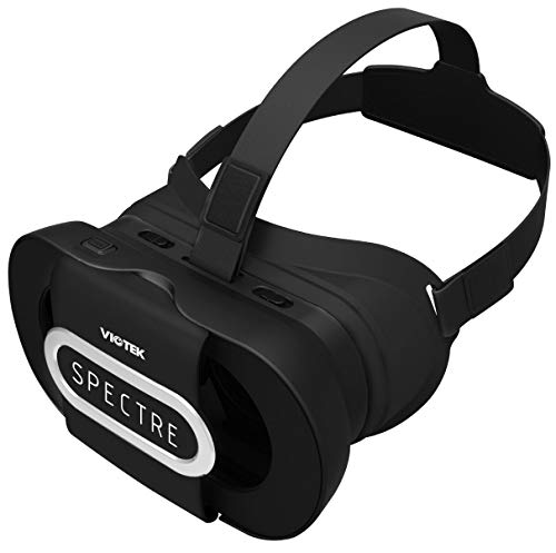 VIOTEK Spectre VR Headset for Smartphones (4.5 to 6 Inches) | Foldable, Lightweight & Comfortable for eLearning, Virtual Tours, at-Home Students | Adjustable IPD & Single Capacitive Button (Black)