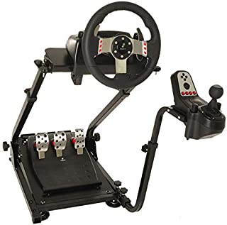 Marada G920 Steering Wheel Stand with Shifter Mount,Racing Wheel Stand Height Adjustable fit for Logitech G920 G29 G27 G25, Wheel and Pedals NOT IncludedOnly Stand