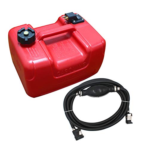 Portable Boat Fuel Tank 12L 3 Gallon Marine Outboard Motor Fuel Tank w/Connector