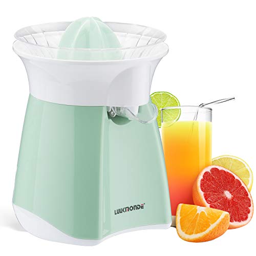 Electric Citrus Juicer with automatic flowing spout - Orange squeezer with professional motor and universal cone - Electric juice extractor for orange lemon lime grapefruit by LUUKMONDE