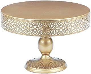 VILAVITA 12 Inch Cake Stand Round Cupcake Stands Metal Dessert Display Cake Stands, Light Gold