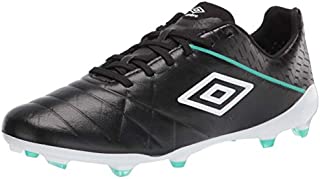 Umbro Medusae III Pro FG Soccer Cleats, Black/Green, 10