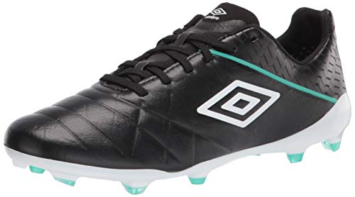 Umbro Medusae III Pro FG Soccer Cleats, Black/Green, 10