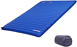 KingCamp Lightweight Outdoor 2-Person Camping Air Sleeping Pad with Internal Foot Pump, Double Use for Camping, Backpacking, Hiking and Traveling