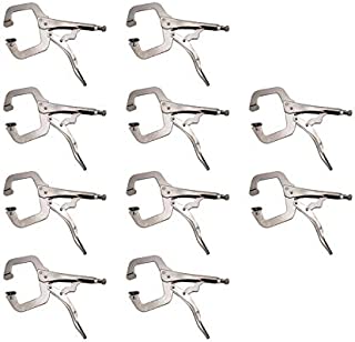 HFS (R)11R (10-pack) 11-Inch SWIVEL PAD Locking C-Clamp