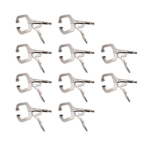 HFS (R)11R (10-pack) 11-Inch SWIVEL PAD Locking C-Clamp