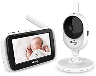 JLB7tech Video Baby Monitor with One Digital Camera and 4.3'' Color LCD Screen,Infrared Automatic Night Vision,Power Saving On/Off,Up to 960 ft Range