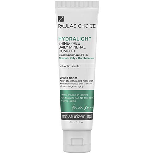 Paula's Choice HYDRALIGHT Shine-Free Mineral Moisturizer SPF 30, Antioxidants & Licorice Extract, Sunscreen for Oily Skin, 2 Ounce