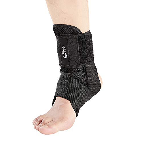 Ankle Brace for Women and Men, Lace Up Ankle Support Brace Stabilizer for Sprained Ankle (Large)