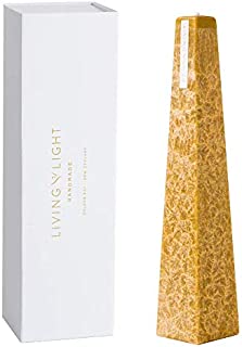 Unique Icicle Candle, Natural Plant and New Zealand Beeswax, 20.8 oz, Cosmetic Quality Fragrance (no nasties), Handmade in New Zealand, 85hrs Burn time - Golden Sand/Champagne & Cassis - Medium