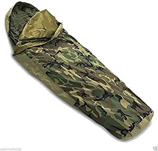 Tennier US Army Military Woodland Camouflage Camo GTX Goretex Sleeping Bag BIVY Cover by US Government Industries GI USGI NSN 8465-01-455-6274