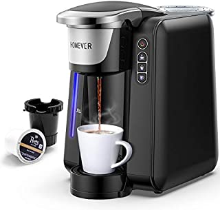 Coffee Maker Single Serve, Homever Coffee Machine 6-10 oz, Coffee Brewer 6 Cups, Compatible with 99% of K Cup Pods, 30S Quick Brewing with Auto Shut-Off, Black