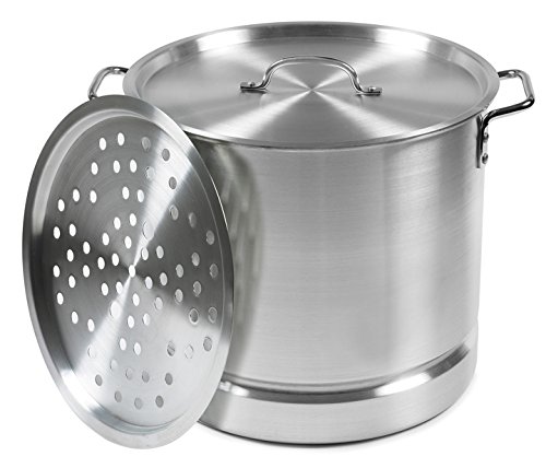 IMUSA USA Aluminum Tamale and Steamer Steamer Po 12-Quart, Silver