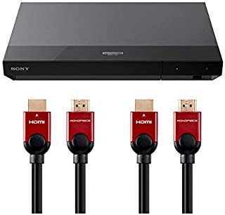 Sony UBP-X700 4K Ultra HD Blu-ray Player with Dolby Vision with Two 6 ft. High Speed HDMI Cable and DVD Lens claner