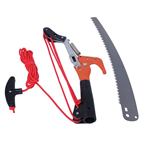 Podoy 4 Wheels Sharp Garden Pruning Head Shear Extension Branch Scissors Extendable Fruit Tree Pruner Saw Cutter Garden Trimmer Tool Without Pole