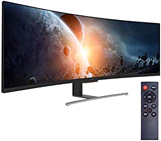 VIOTEK SUW49C 49-Inch Super Ultrawide 32:9 Curved Monitor with Speakers, 144Hz HDR 4ms 3840x1080p, FreeSync, GamePlus, VESA & More