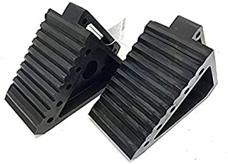 MAXXHAUL 70472 Solid Rubber Heavy Duty Black Wheel Chock 2-Pack, 8