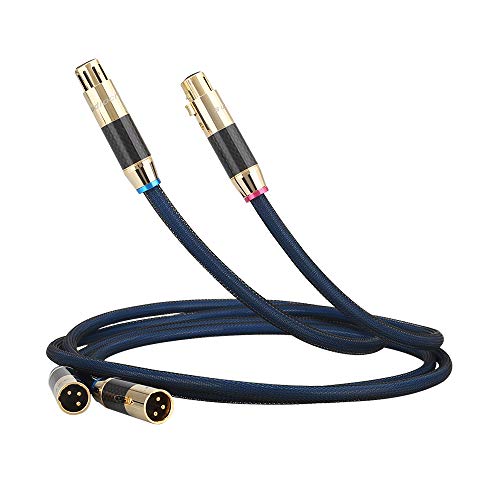 Pair(2pcs) HiFi Audio 3 Pin XLR Male to XLR Female Microphone Cable, Audiophile Balanced Interconnect Mic Cords(3.3FT/1M)