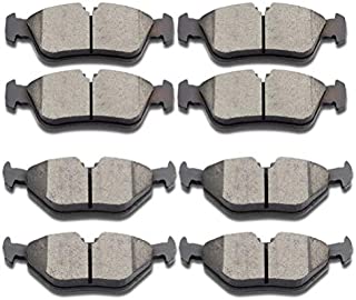 SCITOO Ceramic Front Rear Disc Brake Pad Set fit for BMW 318i 318is 318ti 320i 323Ci 323i 323is 325Ci 325i 325is 325xi 328Ci 328i, 1996-1999 for BMW 328is, 1996-2002 for BMW Z3, 2003-2008 for BMW Z4