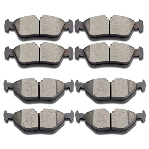 SCITOO Ceramic Front Rear Disc Brake Pad Set fit for BMW 318i 318is 318ti 320i 323Ci 323i 323is 325Ci 325i 325is 325xi 328Ci 328i, 1996-1999 for BMW 328is, 1996-2002 for BMW Z3, 2003-2008 for BMW Z4