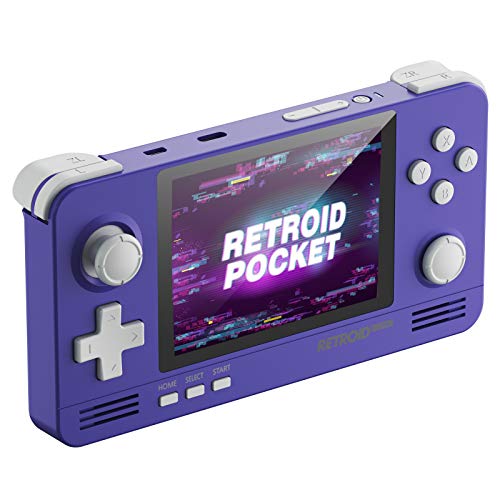 Retroid Pocket 2 Android Handheld Game Console, Dual Boot for Android and retro game console Multiple Emulators Console Handheld 3.5 Inch Display 4000mAh Battery Retro Gaming System for Kids (Indigo)