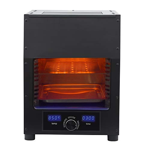 Flame King Scorch Smokeless Infrared Electric Broiler for Indoor Use, Fits on Kitchen Counter, Insulated, Comes with Broiler Tray