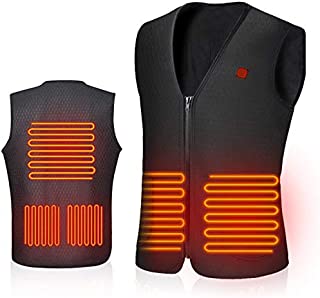 Warming Heated Vest for Men Women Rechargeable and Washable, Aibast Electric Smart Vest for Motorcycle, Hunting, Winter Lightweight Fleece Heating Vest with USB Charger (NO Included Battery)