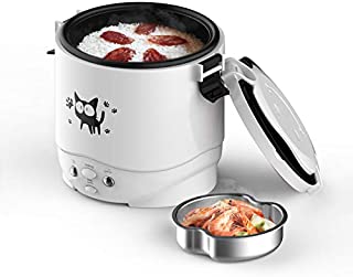 Rice Cooker Small, Electric Lunch Box Non-stick Pot, Keep Warm Function, Suitable For 1-2 People - For Cooking Soup, Rice, Stews, Grains & Oatmeal (White)