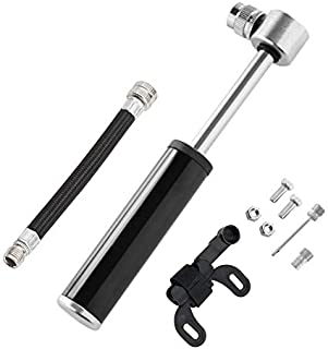 ebuysmart Raod Mountain Mini Bike Pump, Aluminum Alloy Portable Pocket Bicycle Tire Pump, 120PSI High Pressure Ball Pump, Presta Schrader Valve Bicycle Repair Kit Tool,MTB Bike Pump (Black)