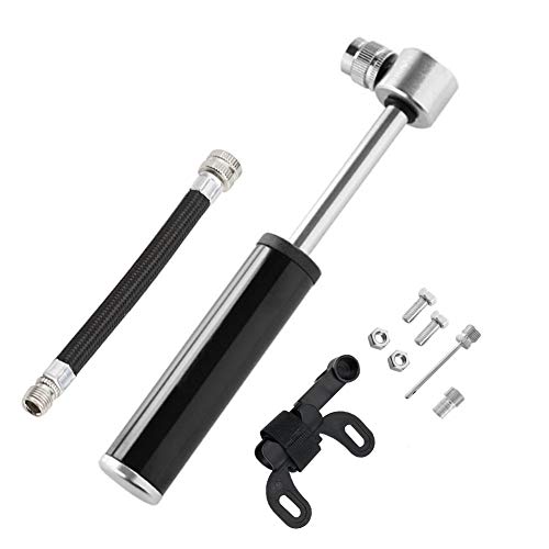 ebuysmart Raod Mountain Mini Bike Pump, Aluminum Alloy Portable Pocket Bicycle Tire Pump, 120PSI High Pressure Ball Pump, Presta Schrader Valve Bicycle Repair Kit Tool,MTB Bike Pump (Black)