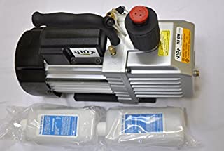 Vpd12a:2-Stage High Performance Rotary Vane Deep Vacuum Pump 11.5 CFM 12 Micron Recommended for Vaccum Bagging Epoxy Resin Infusion Infiltration Workshop Setups Refrigeration HVAC Evacuation