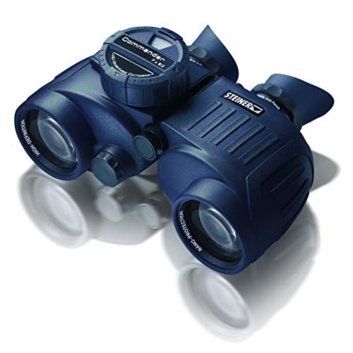 Steiner Commander 7x50c Binoculars with HD Stabalized Compass - Performance Marine Optics to Navigate Low Light or Fog