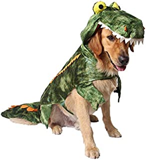 Mogoko Funny Dog Crocodile Costumes, Pet Halloween Alligator Cosplay Dress, Adorable Cat Apparel Animal Warm Outfits Clothes(XL Size)