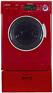 Equator Merlot All-in-one Compact Combo Washer Dryer with Pedestal Storage Drawer