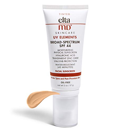 EltaMD UV Elements Tinted Face Moisturizer with Broad-Spectrum SPF 44, Mineral Face Sunscreen, Water-Resistant, Oil-Free, 2.0 oz