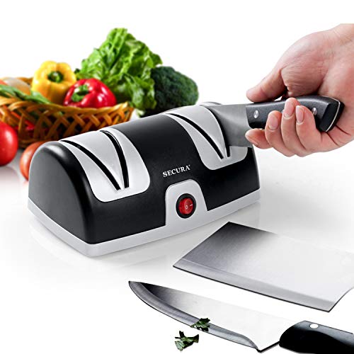 Secura Electric Knife Sharpener, 2-Stage Kitchen Knives Sharpening System Quickly Sharpening