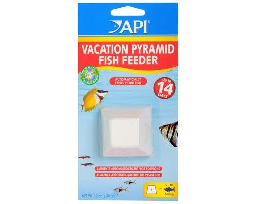 API VACATION PYRAMID FISH FEEDER 14-Day 1.2-Ounce Automatic Fish Feeder