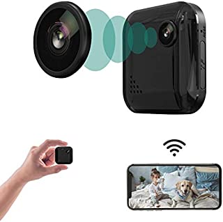 Spy Camera Mini Hidden Camera 1080P Wireless Spy Cam, Portable WiFi Nanny Cam with Night Vision, Motion Detection, Security Surveillance Cameras Audio & Video Recording for Live Remote View