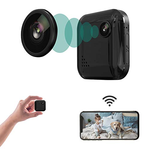 Spy Camera Mini Hidden Camera 1080P Wireless Spy Cam, Portable WiFi Nanny Cam with Night Vision, Motion Detection, Security Surveillance Cameras Audio & Video Recording for Live Remote View