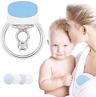 Hands Free Wearable Breast Pump Electric Breast Pumps Portable Single Breastfeeding Breastpump with 2 Spill-Proof Cloth Cover, 5 Levels, 2 Mode, Rechargeable, Ultra-Quiet Pain Free Breast Pump