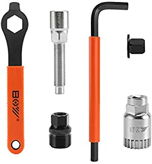 Bike Crank Puller + Bottom Bracket Remover + Bike Crank Extractor + 16mm Spanner and Auxiliary Wrench, Bicycle Repair Tool Kit for 7, 8, 9, 10 and 12 Speed MTB, Mountain Bike, Road Bike