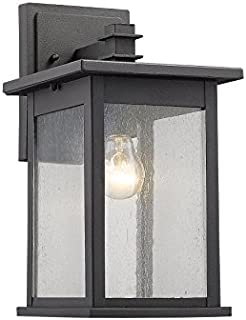 Chloe Lighting Tristan Transitional 1 Light Black Outdoor Wall Sconce 14