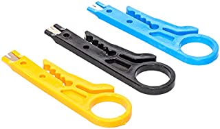 LINKOMM 3-Pack Ethernet Network Mini Wire Stripper and 110 Blade Punch Down Tool