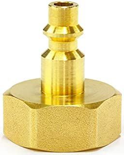 Winterize Sprinkler Systems And Outdoor Faucets: Air Compressor Quick-Connect Plug To Female Garden Faucet Blow Out Adapter Fitting (Solid Lead-Free Brass)