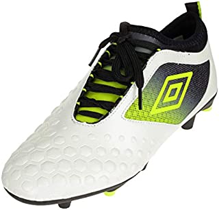 Umbro Unisex UX Accuro II Premier Firm Ground Soccer Shoe, White, 12 US Men