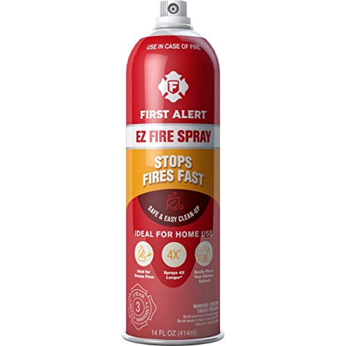 First Alert Fire Extinguisher | EZ Fire Spray Fire Extinguishing Aerosol Spray, AF400